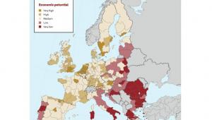 Potencjał rozwoju gospodarczego regionów, źródło - Bank Światowy