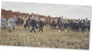 Przegląd jednostek powołanej z inicjatywy Romana Dmowskiego Błękitnej Armii we francuskim Brienne, 22 czerwca 1918 r.